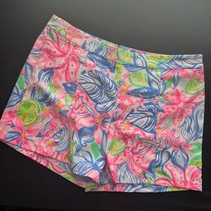 LILLY PULITZER Arina Stretch Shorts Havana Cocktail Print Vibrant